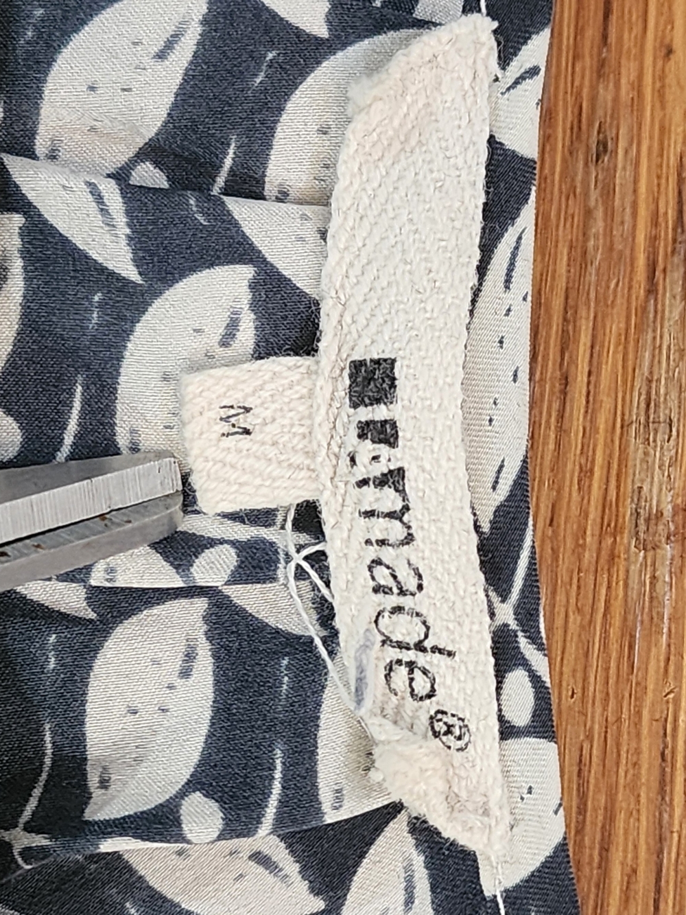 Navy and White Printed Short Sleeve Tie-Waist Dress - Picture 7 of 7